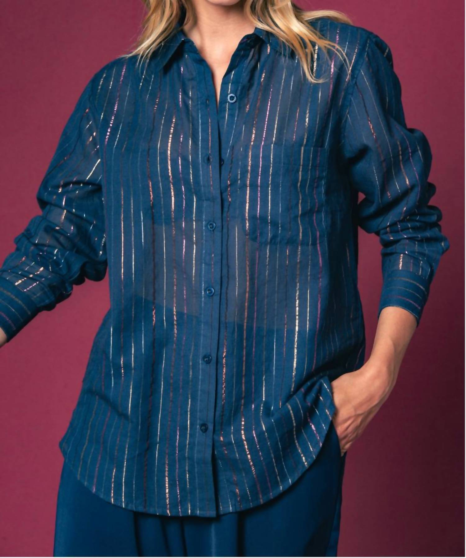 The Shirt - The Boyfriend Lurex Shirt