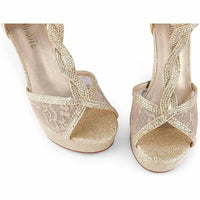 Merumote - Women's Lace Peep Toe Platform Heels