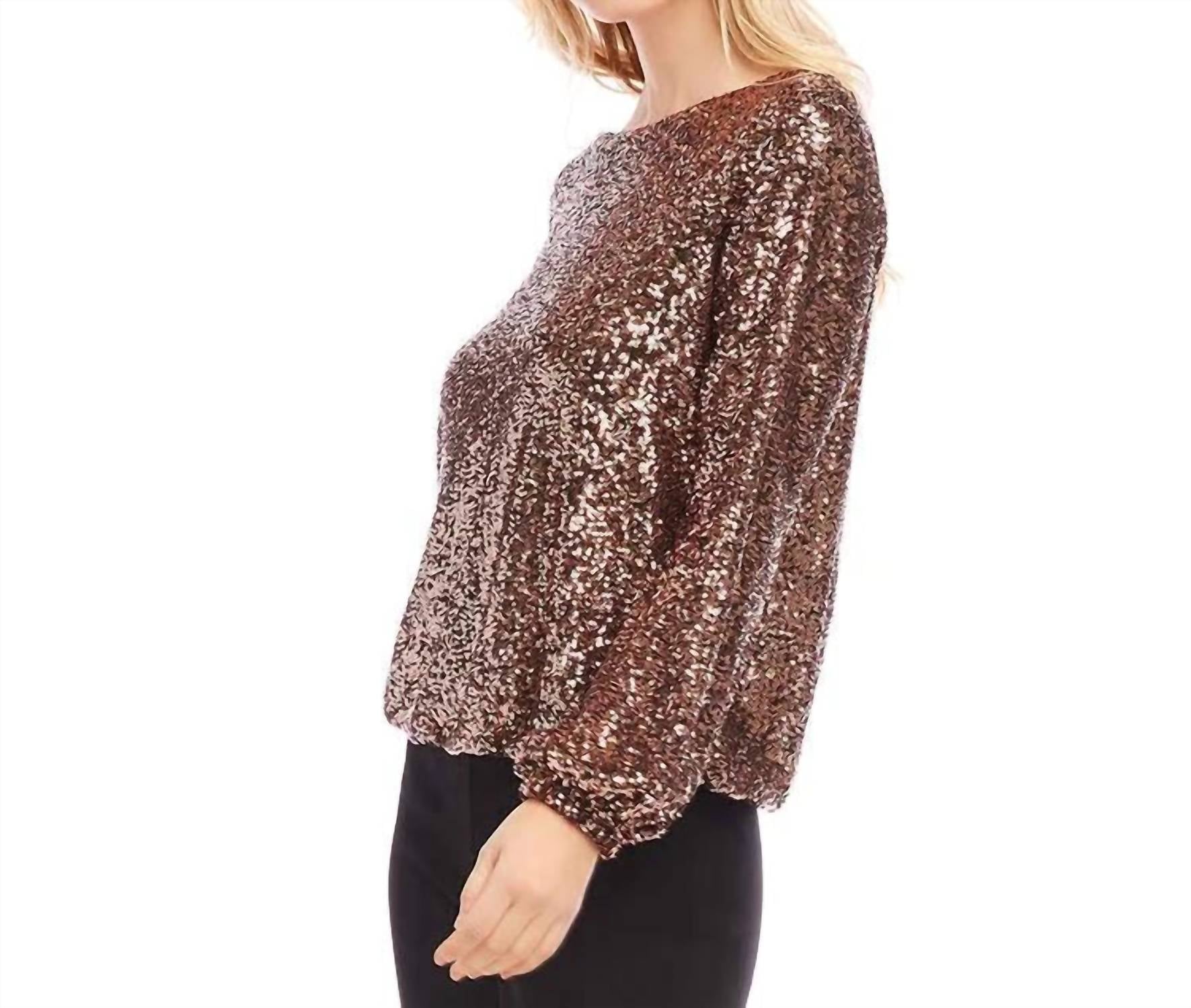 Karen Kane - Sora Sequin Boatneck Top