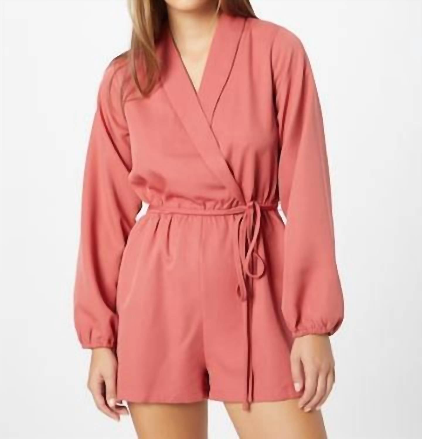 Compania Fantastica - Tie-belt Waist and Puff Sleeve Romper