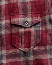 Billy Reid Brushed Bold Plaid Scout Shirt in syrah multi - men's shirt - view 5