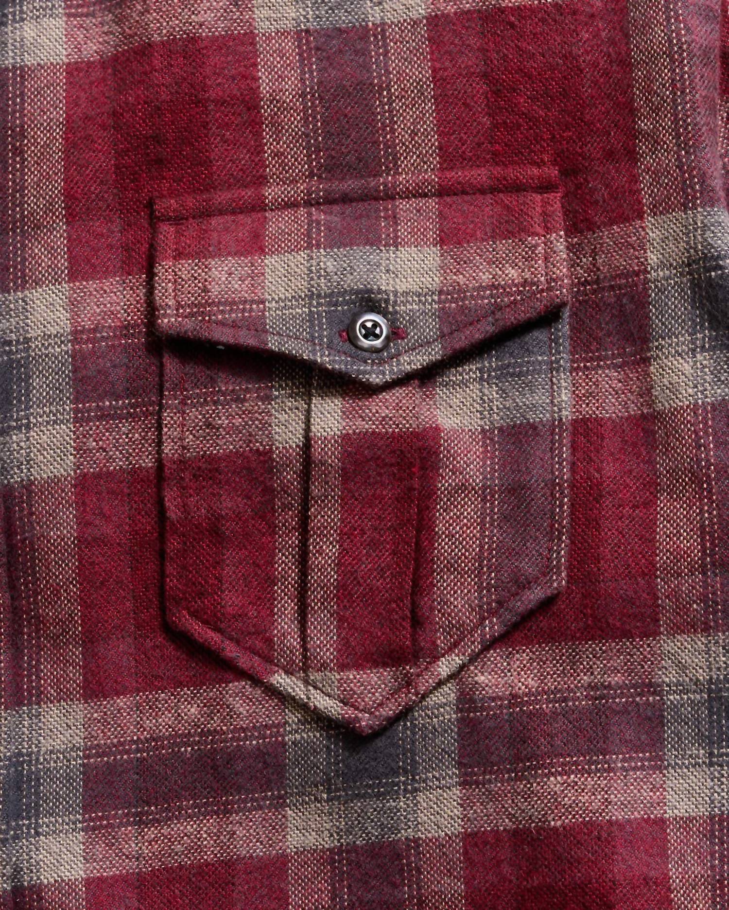 Billy Reid Brushed Bold Plaid Scout Shirt in syrah multi - men's shirt - view 5