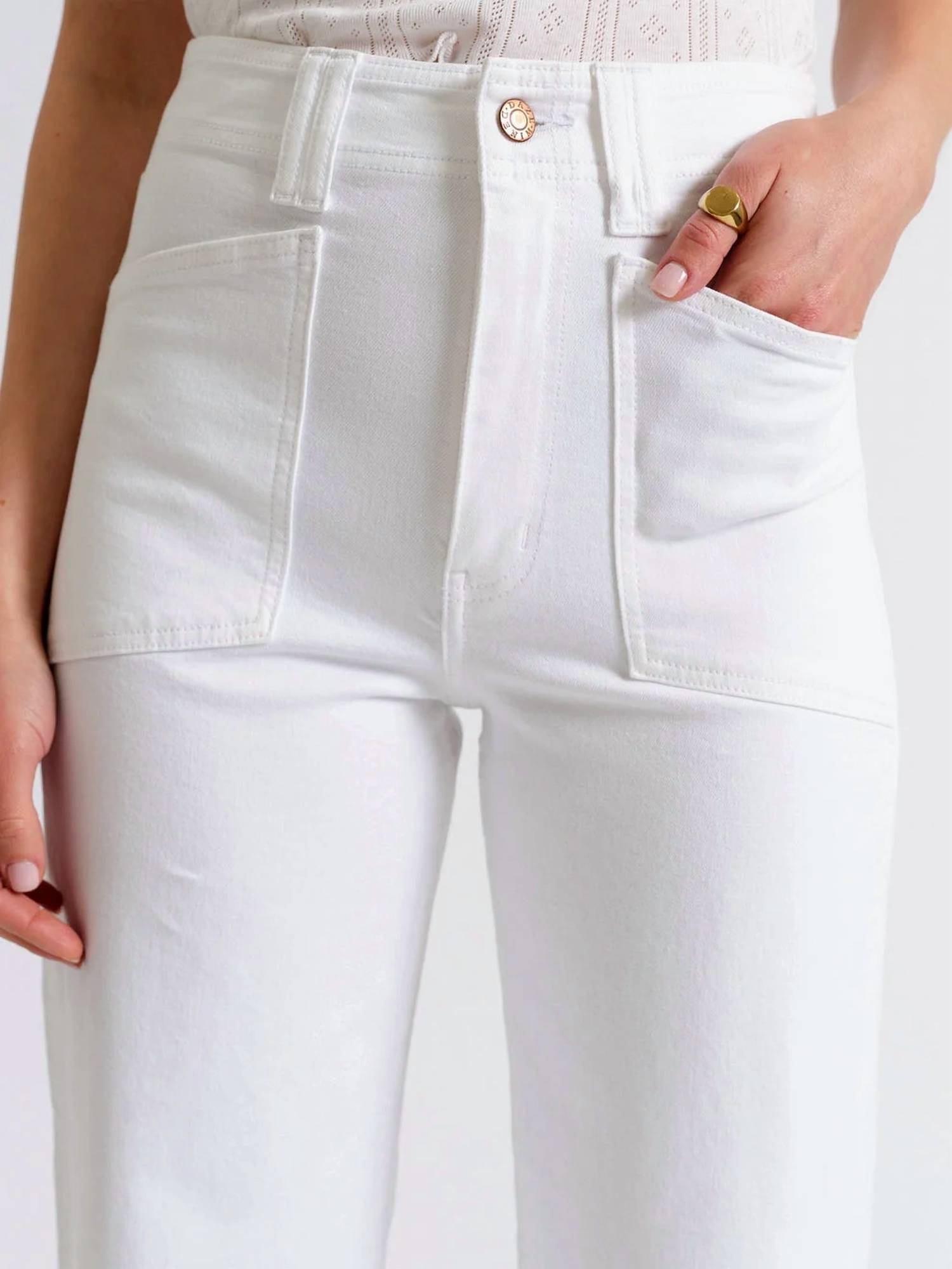 Daze - Valley Girl High Rise Crop Wide Leg Jeans