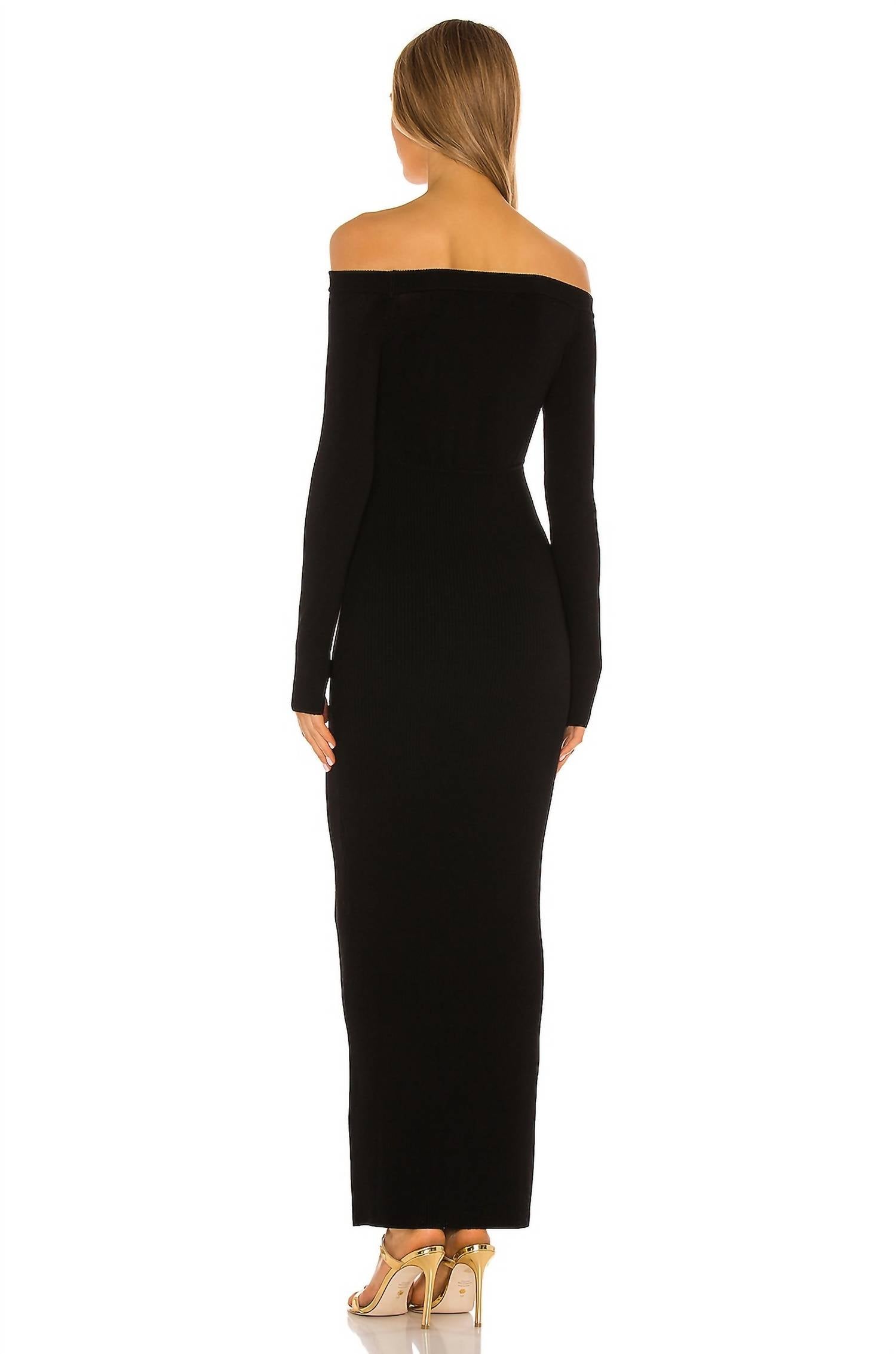 Michael Costello - Off Shoulder Bodycon Maxi Dress