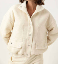 sundays Dreya Sherpa-lined Jacket in coconut milk - women's jacket