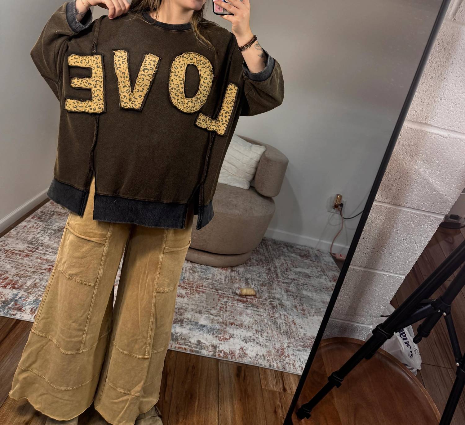 Easel - Wild Love Terry Knit Pullover