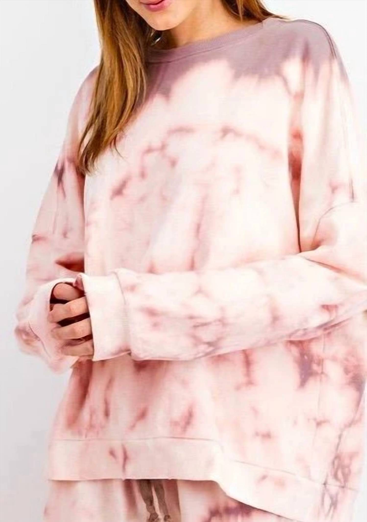 Easel - Oversized Tie Dye Sweatshirt