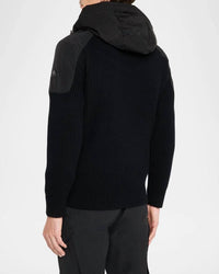 Moose Knuckles Glenvale Knit Hybrid Puffy Jacket in black - men's jacket - alternate view
