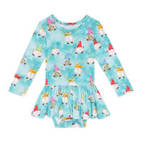 Posh Peanut - Girl's Long Sleeve Twirl Skirt Bodysuit