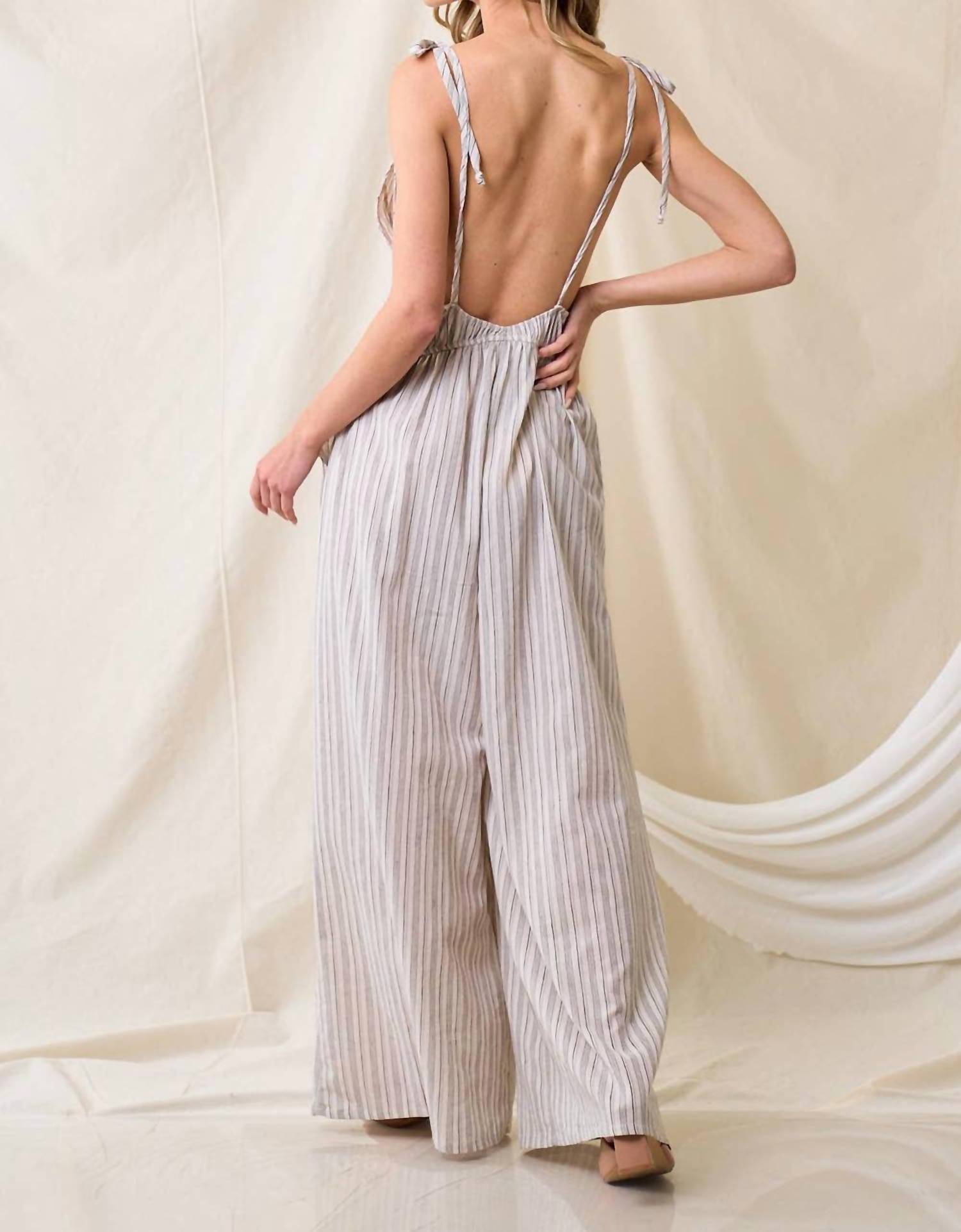 Saints & Hearts - Fay Linen Blend Jumpsuit