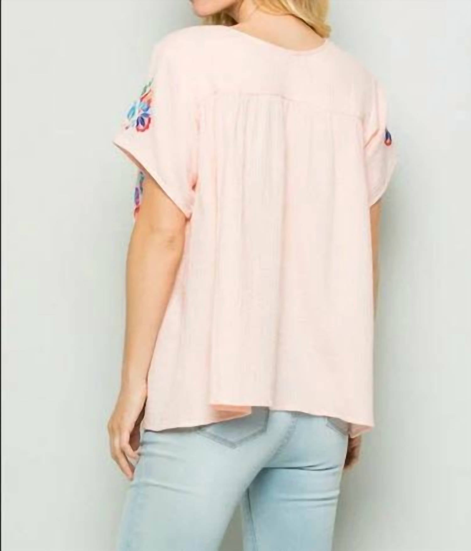 See And Be Seen - On The Border Embroidered Top