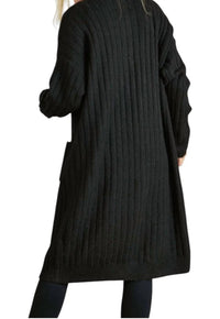 Adora - Ribbed Sweater Cardigan - Plus