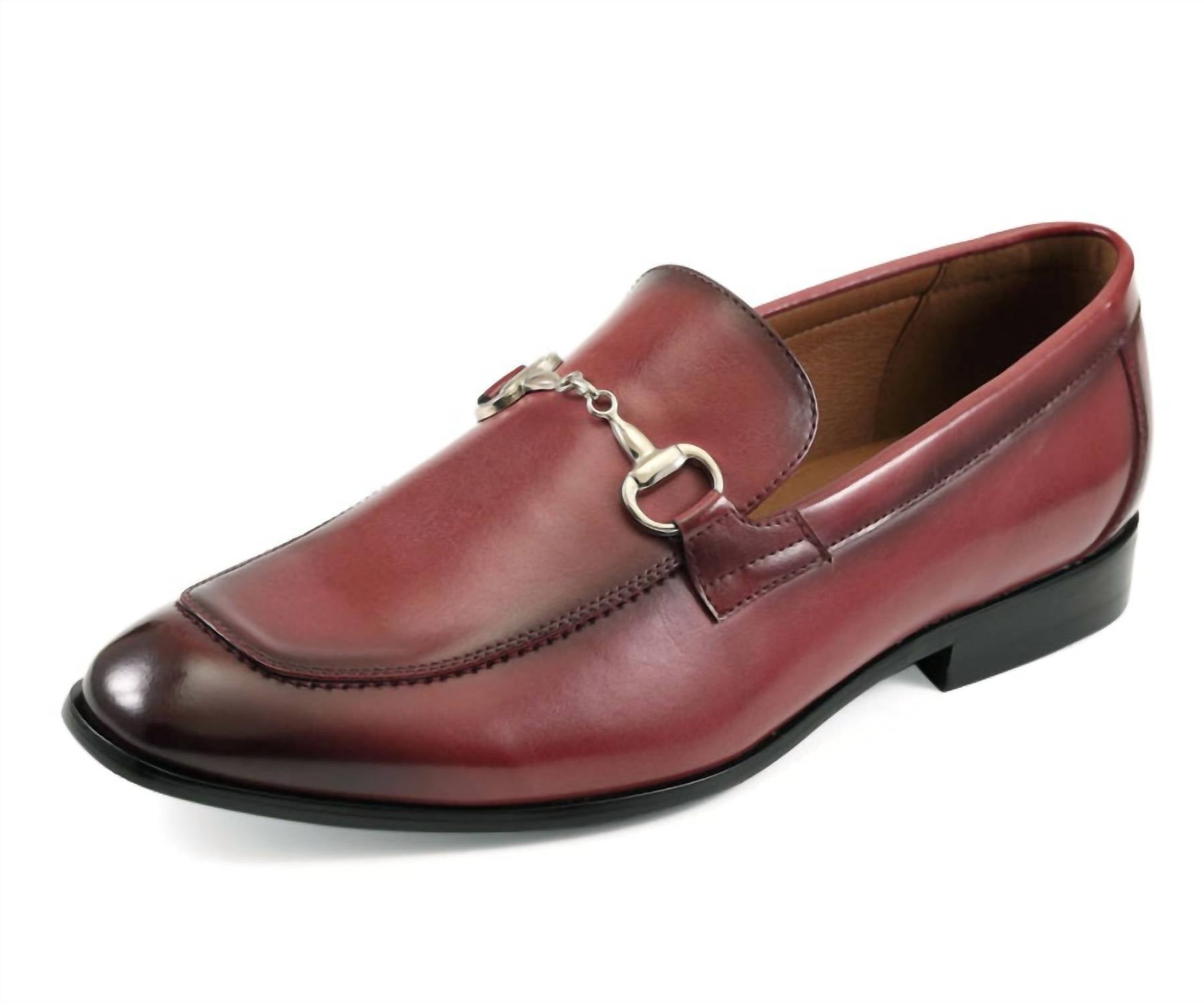 Amali Men's Marco Loafer in burgundy - men's sneaker