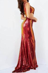 Jovani - Side Cutout Prom Gown