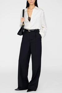 ANINE BING Amanda Shirt in ivory - women's long sleeve top