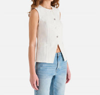 STEVE MADDEN Wesley Sleeveless Top in white - women's tank top - alternate view