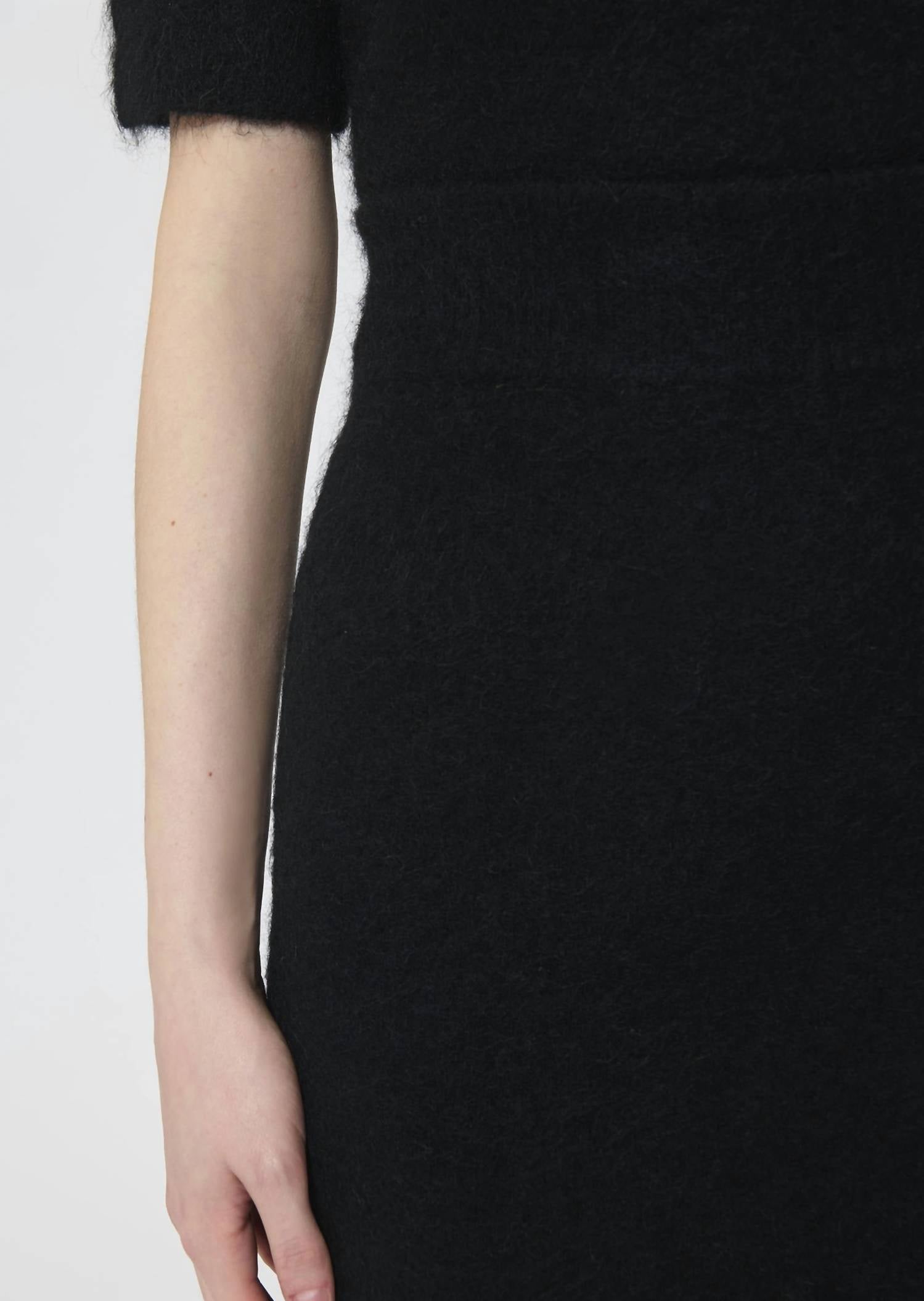 TARA JARMON Janna Knit Skirt in black - women's skirt - detail view