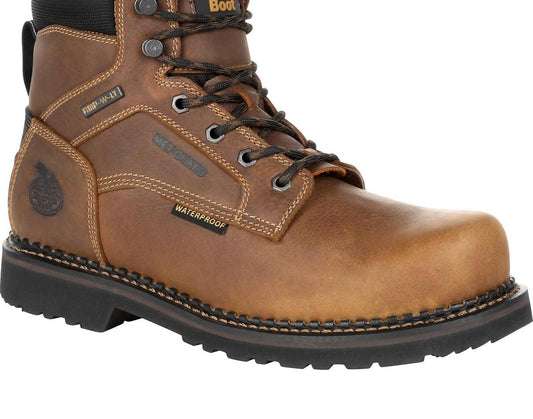 Georgia Boot - MEN'S REVAMP STEEL TOE INTERNAL MET-GUARD WATERPROOF WORK BOOT - MEDIUM WIDTH