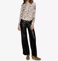 Sanctuary - Fitted Mesh Button Down Top