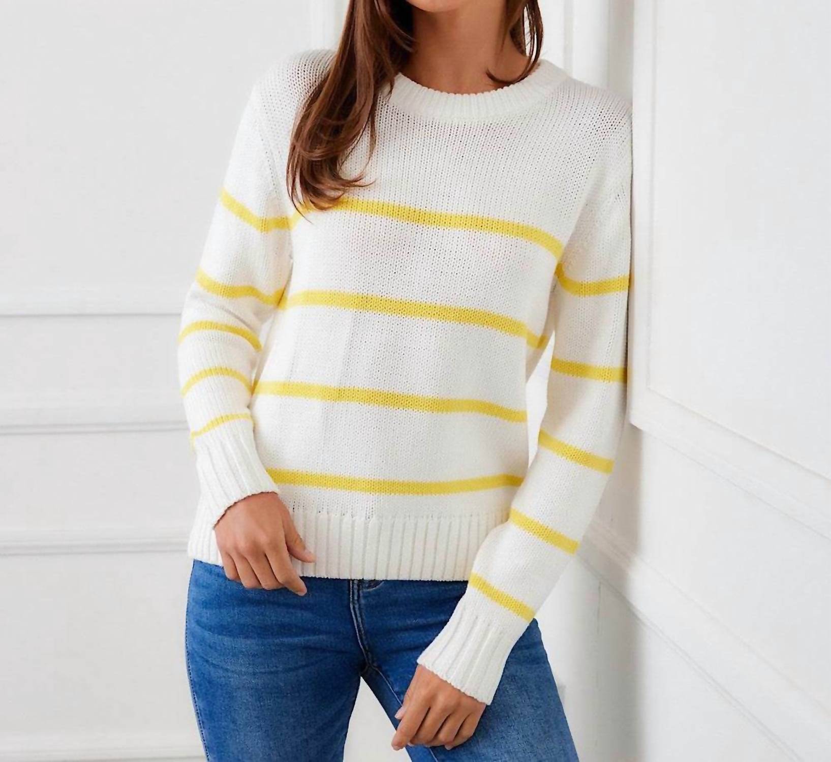 Karen Kane - Stripe Crewneck Sweater