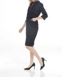 Joseph Ribkoff - Half Zip Belted Shirt Dress
