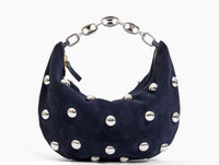 Clare V. - Women's Lune Suede Shoulder Bag With Studs