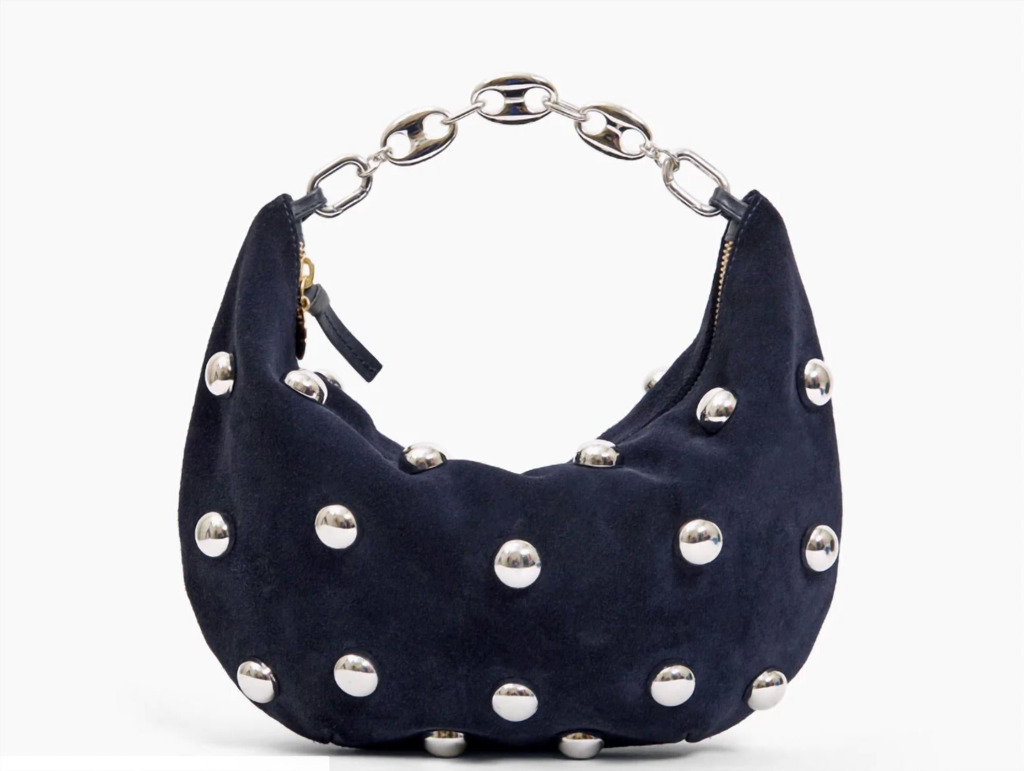 Clare V. - Women's Lune Suede Shoulder Bag With Studs