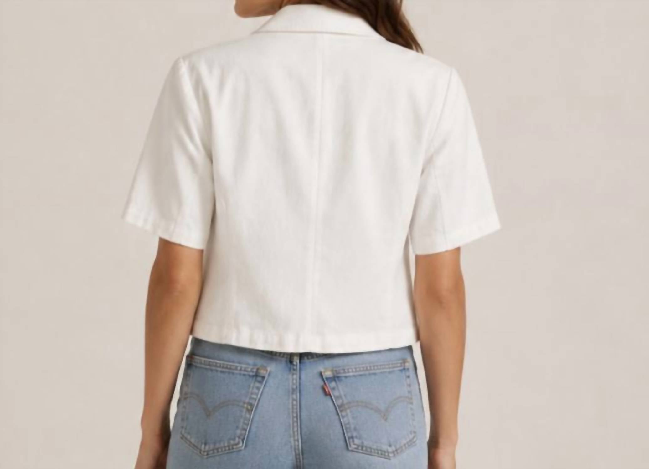 J. Society - Twill Short Sleeve One Button Blazer
