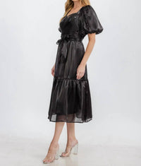 Wholesale Fashion Trends - Selma Puff Sleeve Tiered Midi Dress