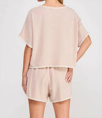 Allie Rose - Women's Embroidered Hem Top