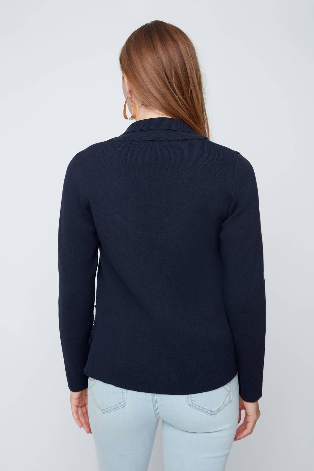 Renuar - Long Sleeve Knit Blazer