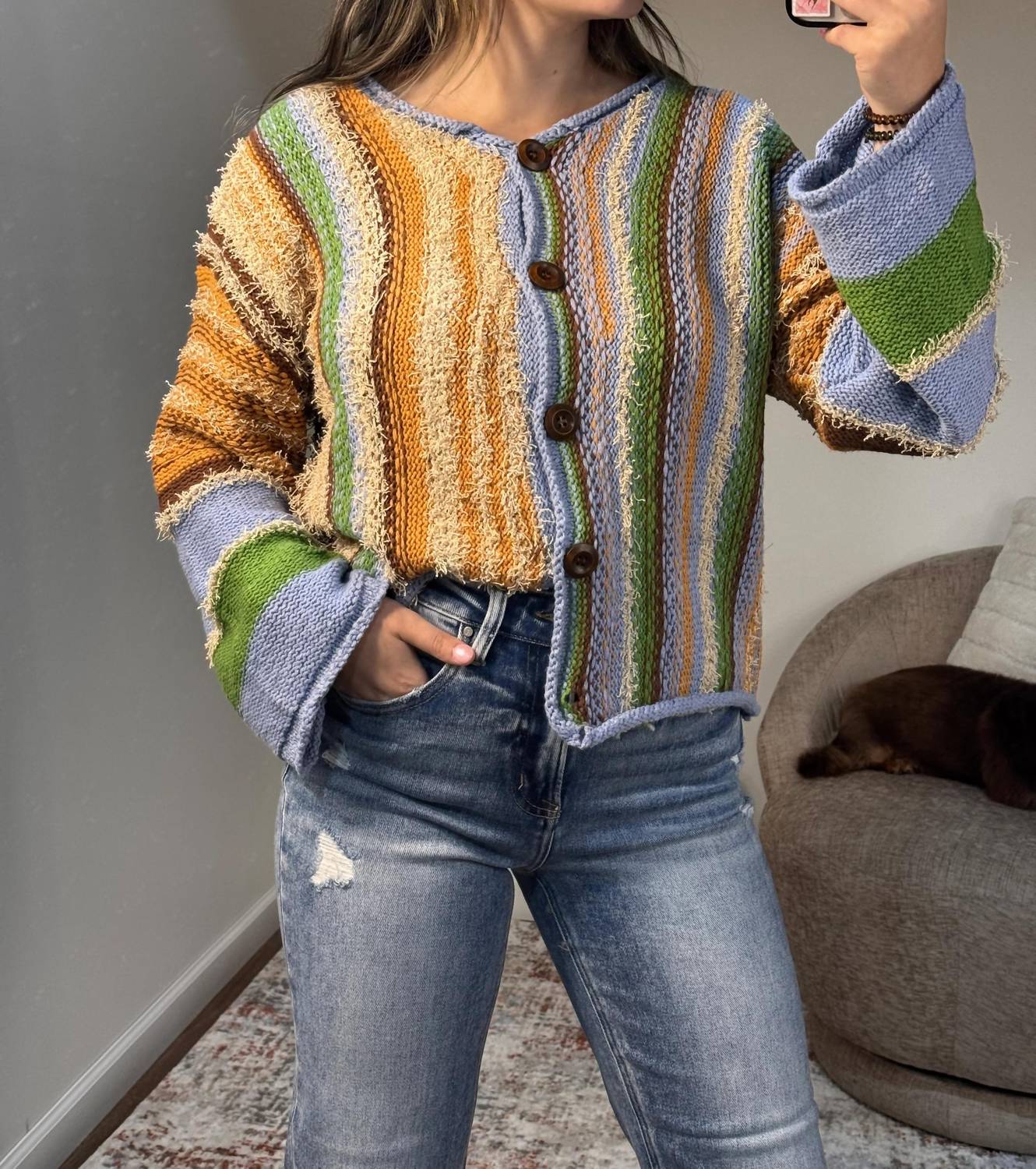 Ee:Some - Skyler Boho Button Front Cardigan