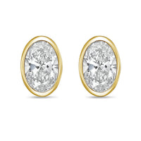 Diana M Jewels - Women's Oval Lab-grown Diamond Stud Earrings (10.00 Tcw) - Bold