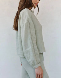 Bella Dahl - Mandarin Collar Trimmed Button Down Top