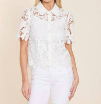 Dolce Cabo - Lace Collared Shirt