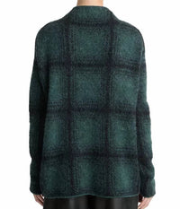 Vince - Shadow Plaid Funnel Neck Sweater