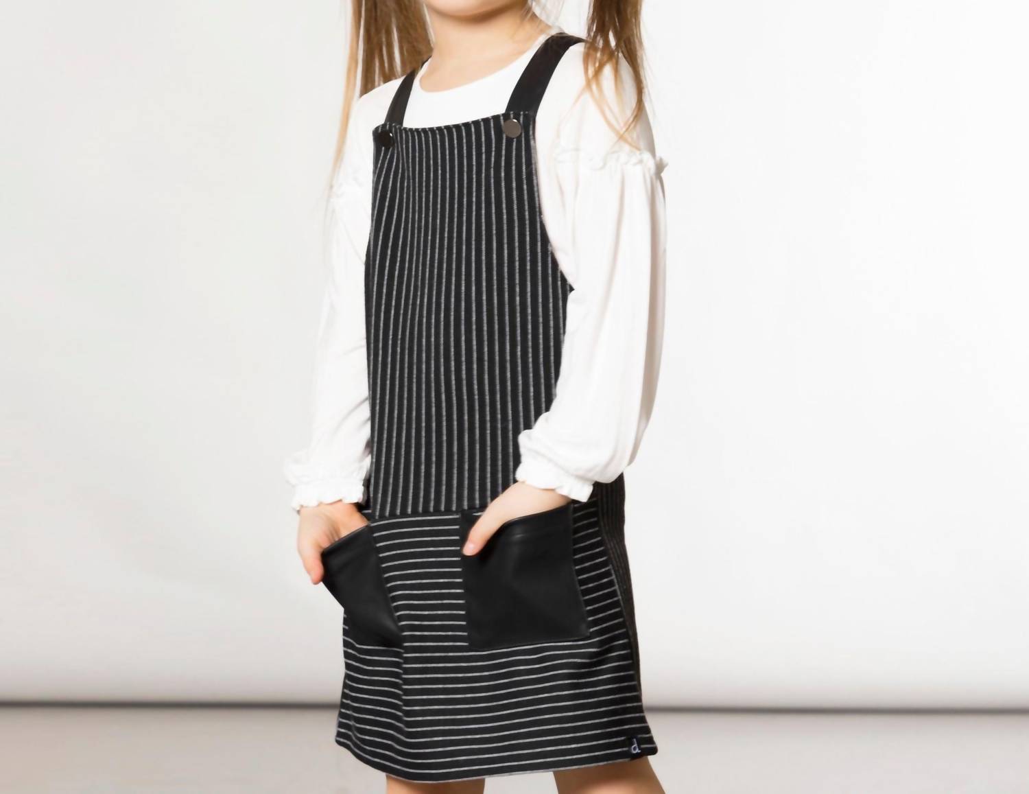 Deux Par Deux - Striped Leatherette Jumper