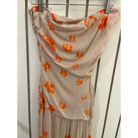 Stillwater Women's Maxi Dress in tan and orange - women's dress - alternate view