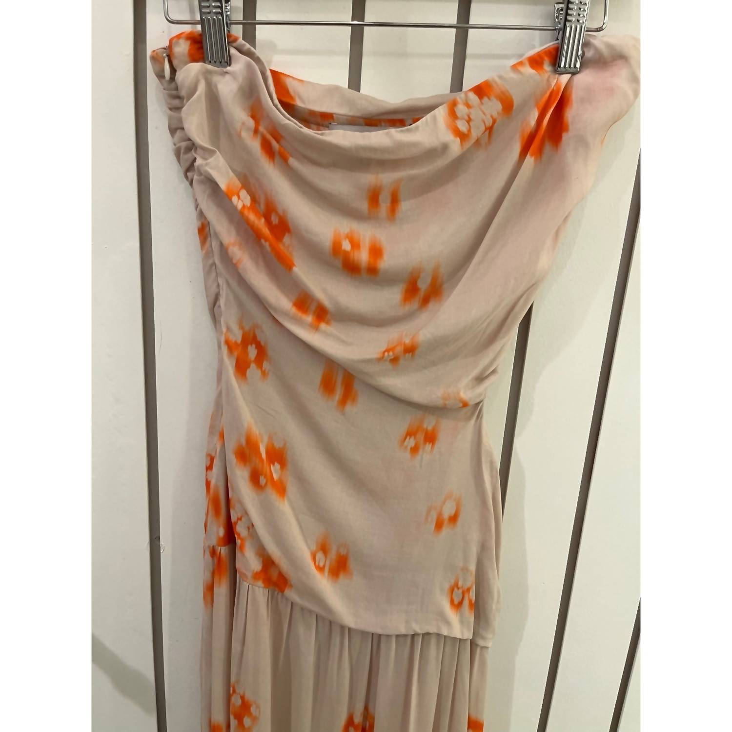 Stillwater Women's Maxi Dress in tan and orange - women's dress - alternate view