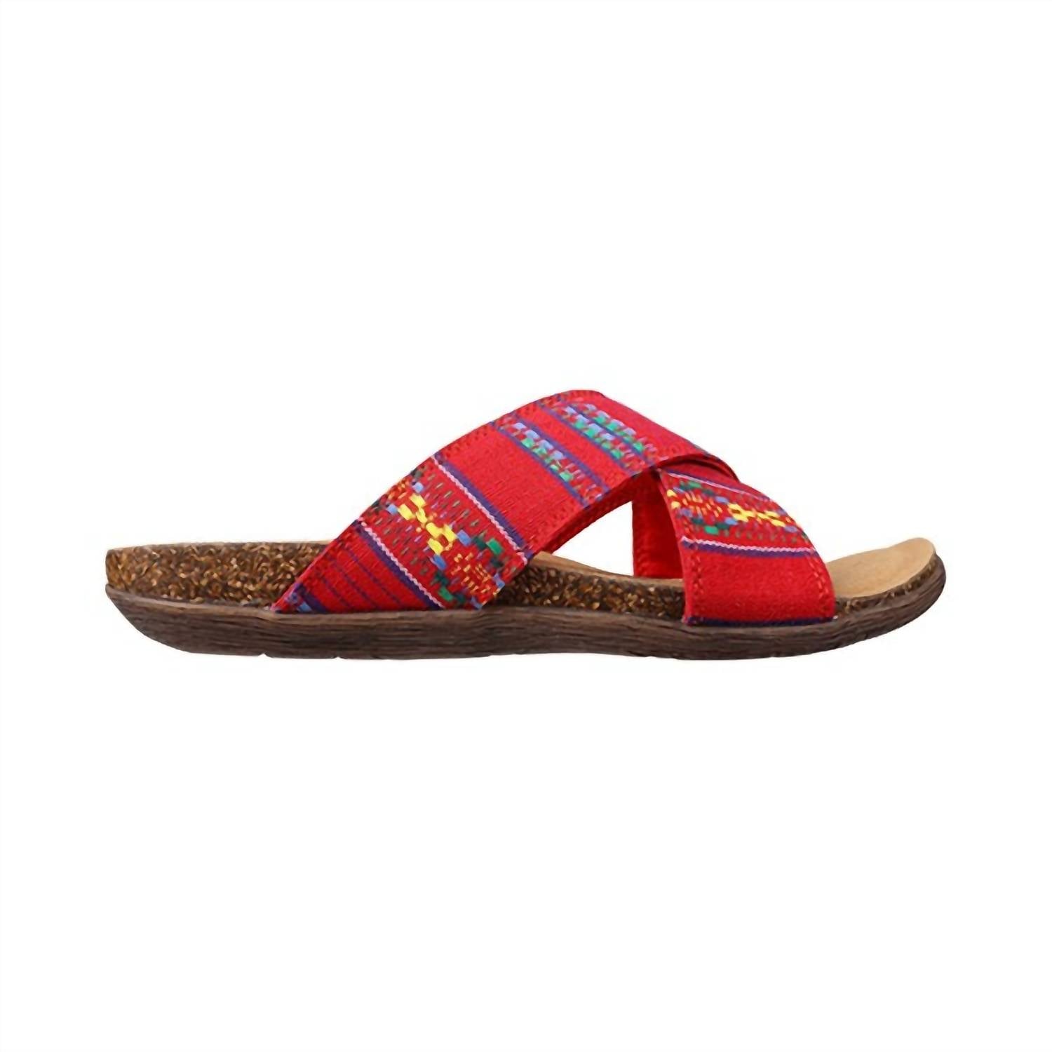 Lamo Women's Leyla Crossband Sandal in red - women's sandal
