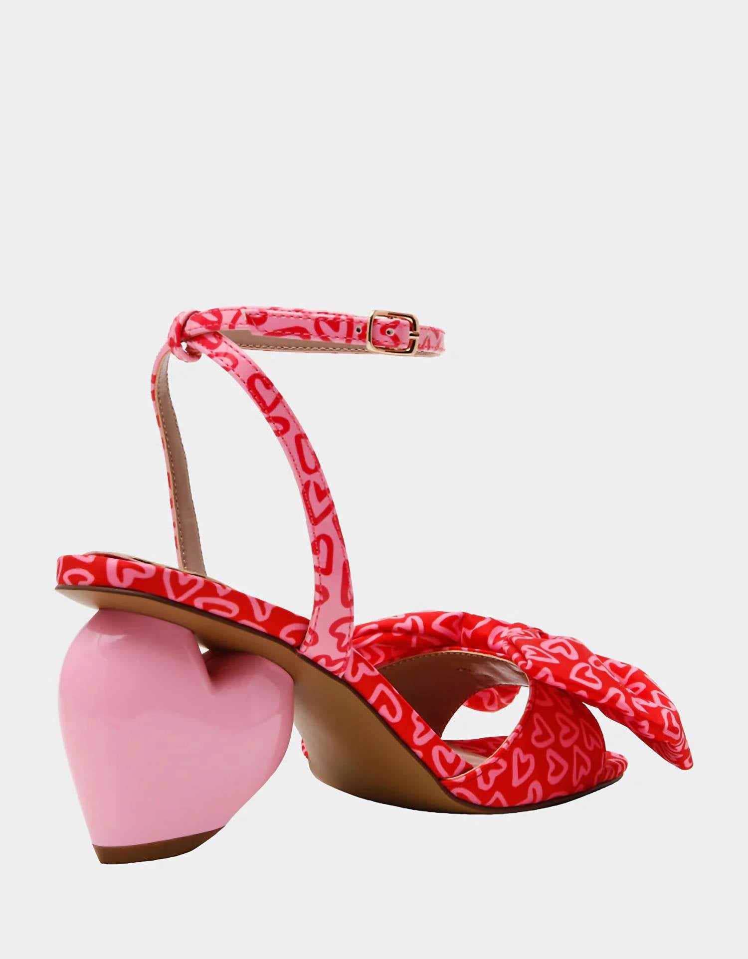 Betsey Johnson Women's Kendal Bow Novelty Heart-heel Sandal in red pink - women's heels - view 5