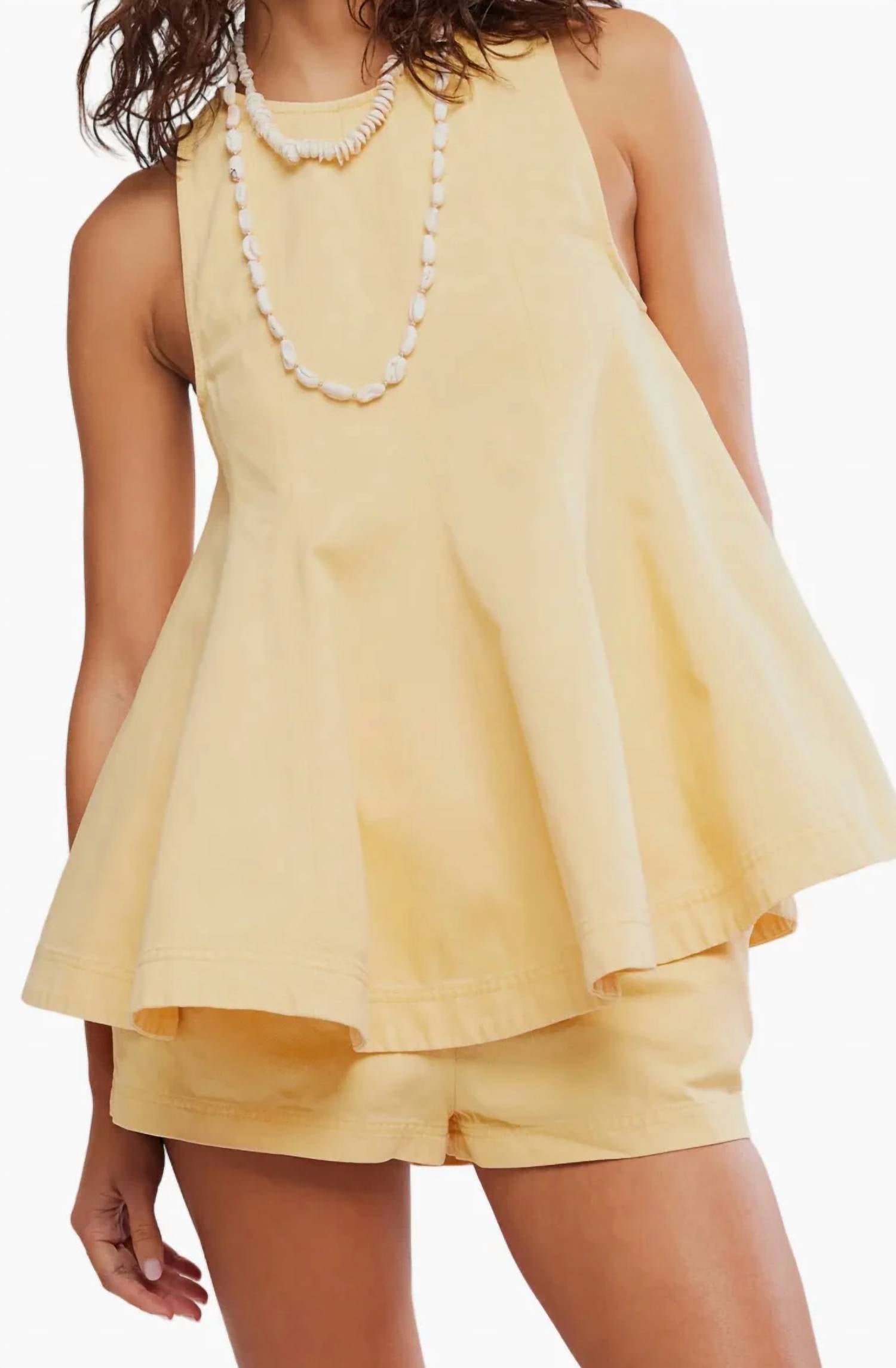 Free People - Cassius Denim Tunic Top & Shorts Set