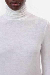 CLOSED Long Sleeve Tee in white - women's long sleeve top - alternate view