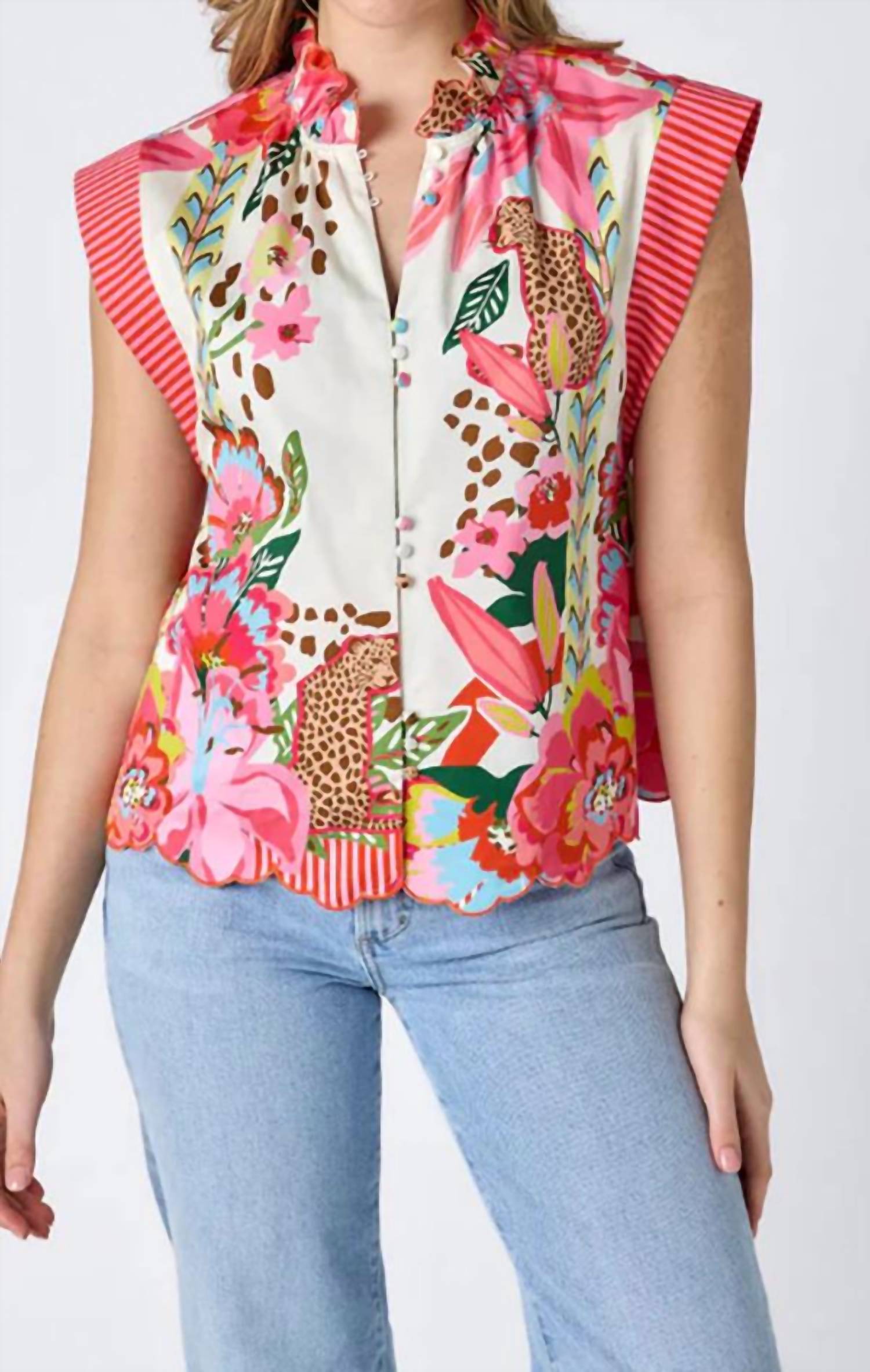 Crosby By Mollie Burch - Fritzy Cap Sleeves Top
