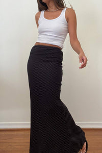 Et Clet - Stripe Bias Cut Maxi Skirt