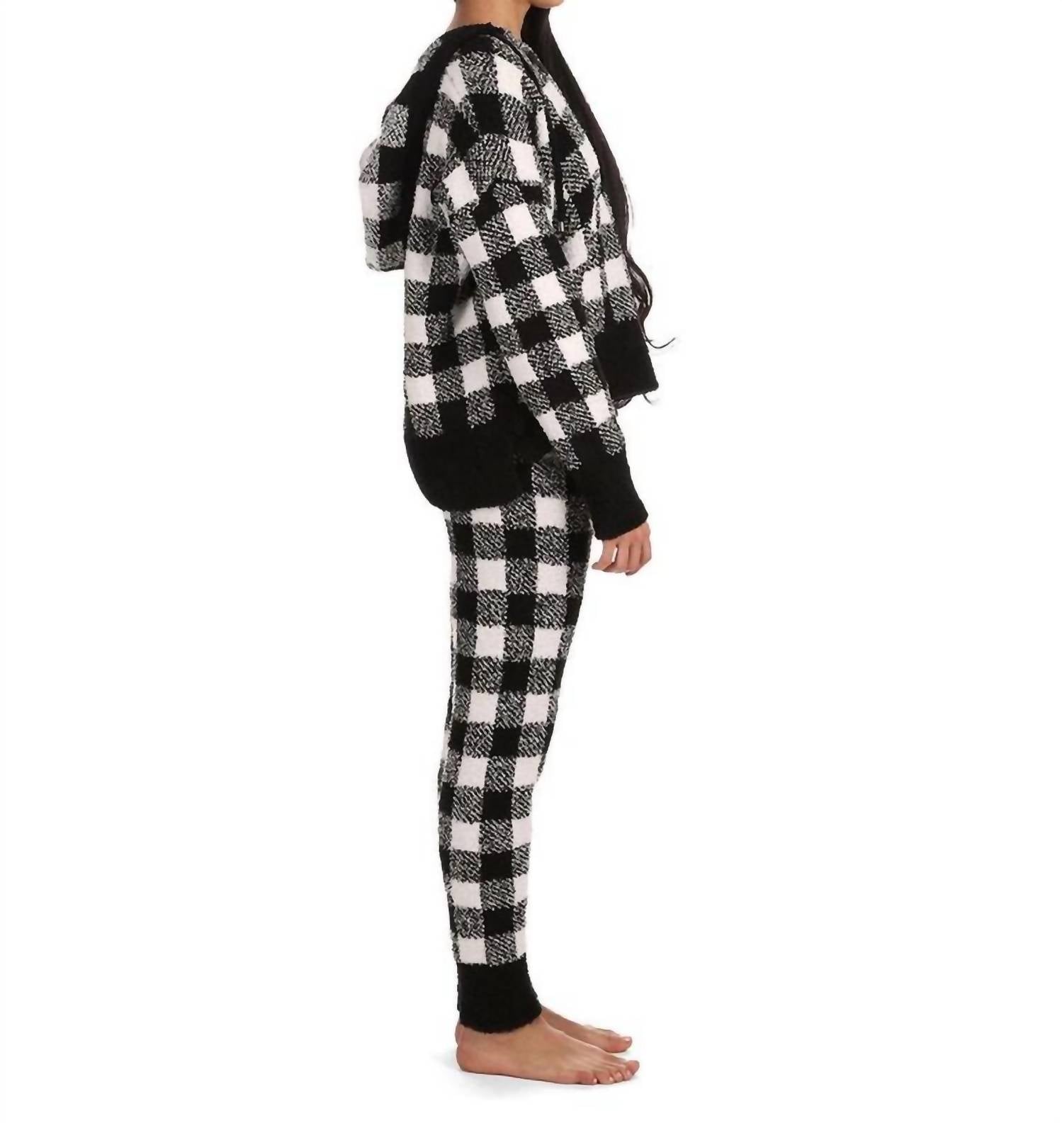 Memoi - Buffalo Check Cozy Jogger