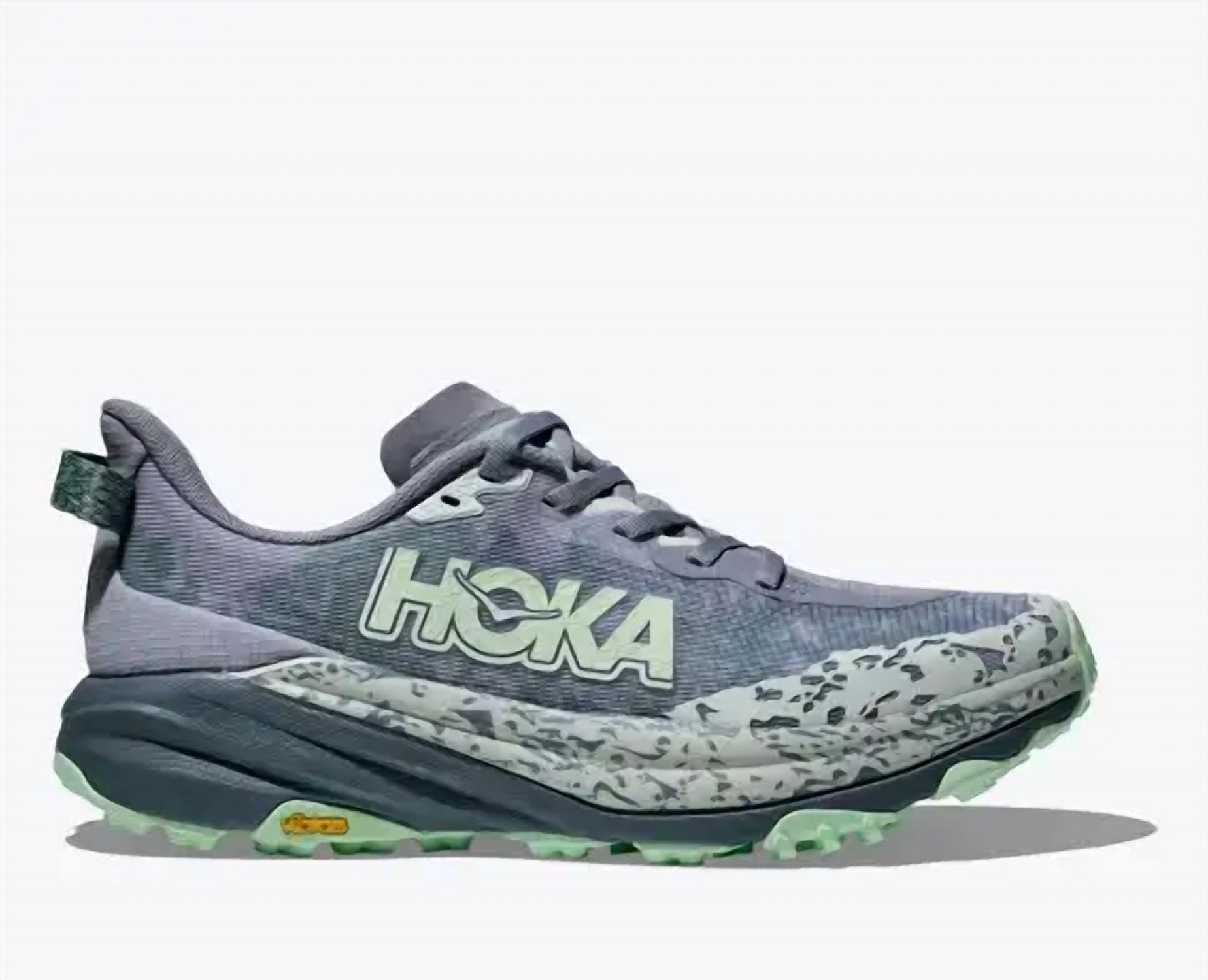Hoka Women's Speedgoat 6 Running Shoes in moonlight thunder cloud - women's shoe