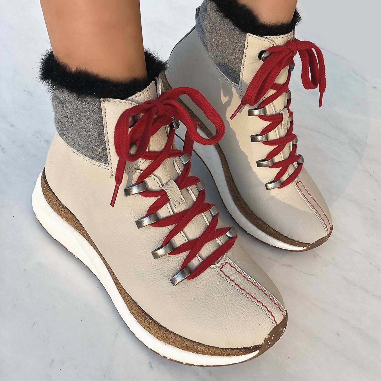 OTBT Women's Buckly Sneaker Boots in khaki 1 - women's sneaker - view 4
