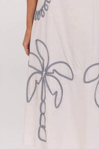 Peach Love - Palm Tree Midi Dress