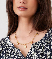 farrah b JEWELRY Women's Locked In Light Charm Necklace in light charm necklace in gold - women's jewelry - view 6